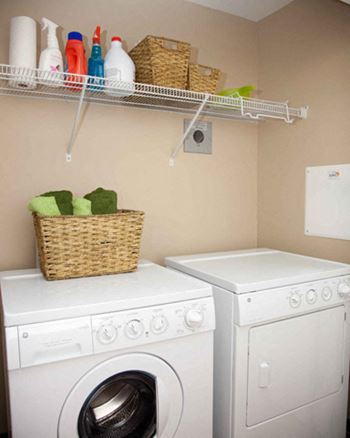 Full-size washer and dryer in each apartment